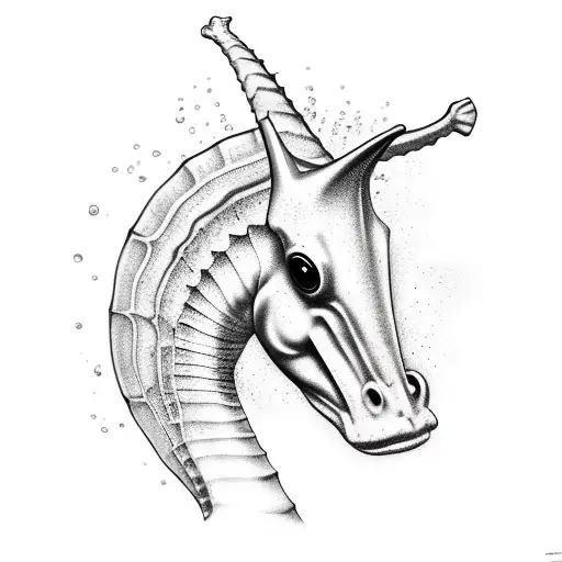 Sea Horse With His Child