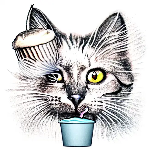 Cat If F-15 With Ice Cream