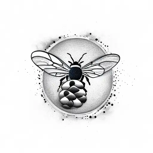 Bee Keeper Logo With Bear And Tree