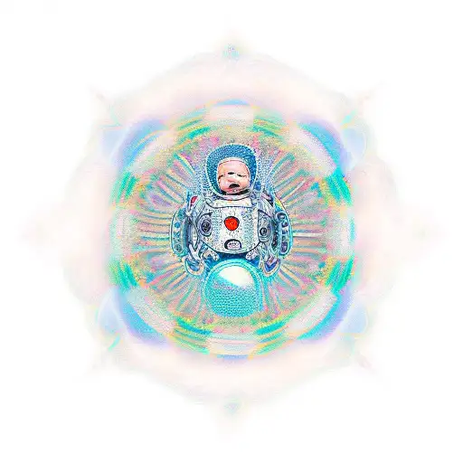 Baby Angels With Mandala And Microphone