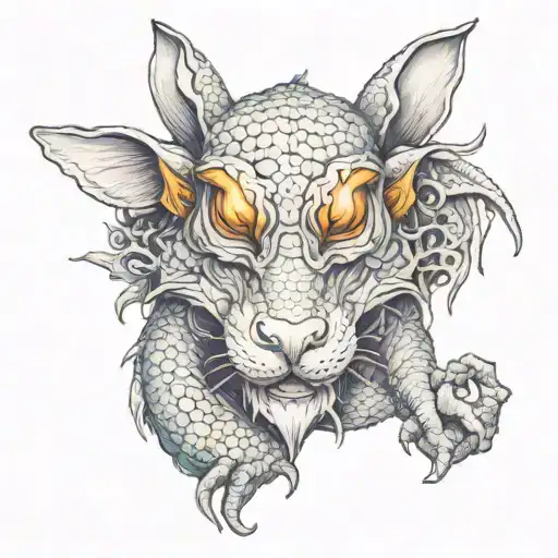 Animal With The Head Of A Dragon And The Body Of A Rabbit