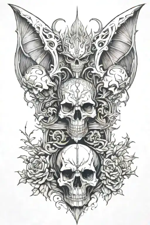 Cathedral Style Featuring Diablo Skulls