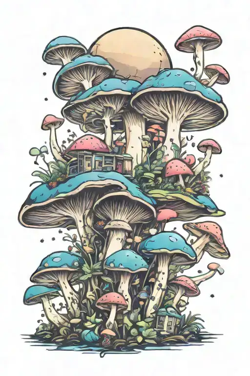 Mushrooms In A Galaxy Of Universes