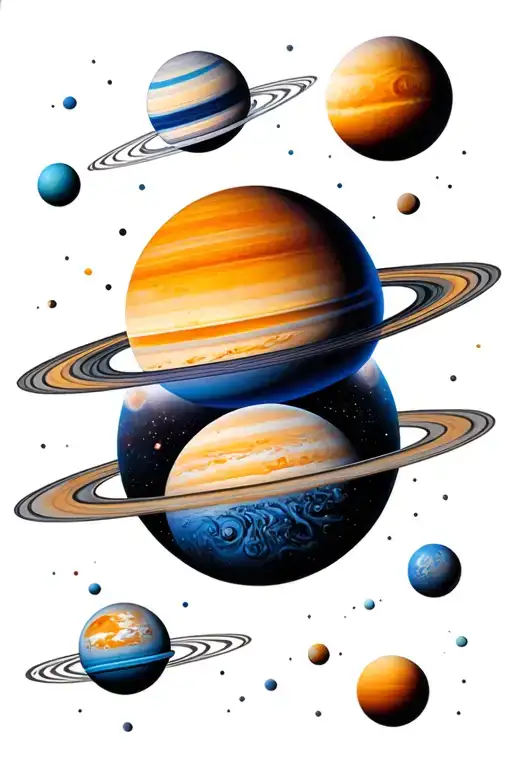 Realistic Color Solar System