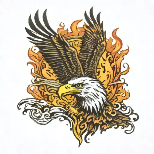 Eagle Oregon Coast Fire And Flames