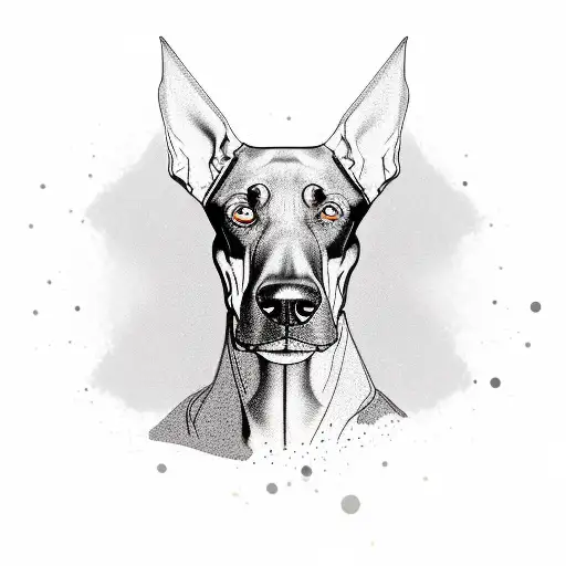 Doberman Dog Head And Neck