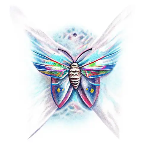 Moth With Damaged Wings