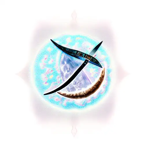 Arabic Knives Blade In The Shape Of A Crescent Moon