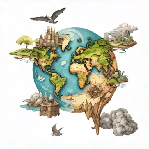 World Map And Discovering New Destinations