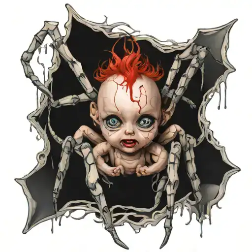 Baby Doll Head On Spider Legs