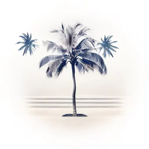 Palm Tree With A Stick Of Butter As The Bark