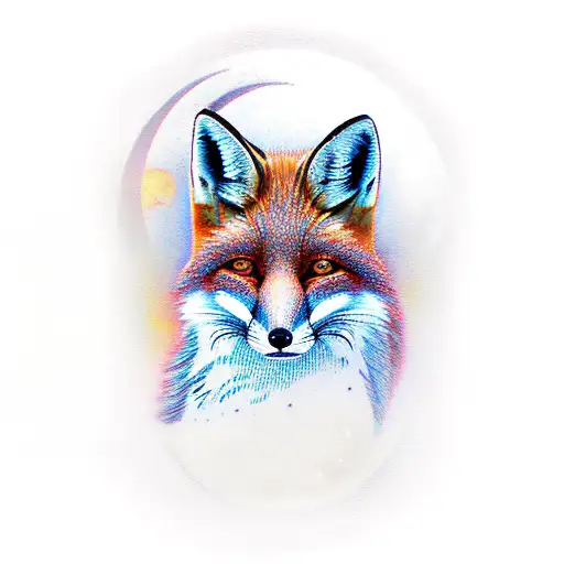 A Fox Looking To The Moon