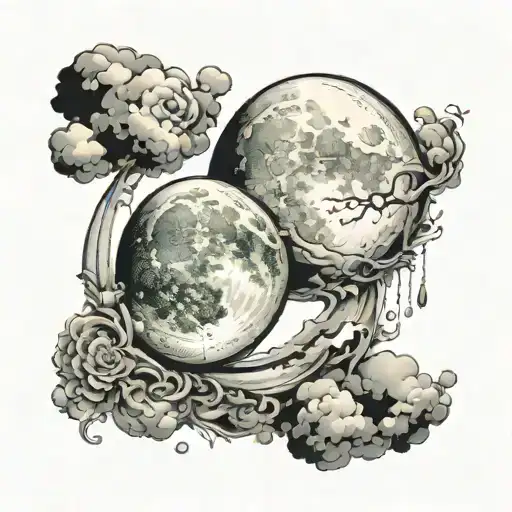 Tatoo Of Half Of A Moon For Couple