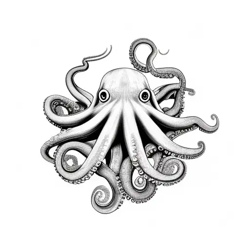 Octopus With Red And Green For Inside Of Bicept