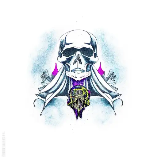 Witch With Raven And Skulls