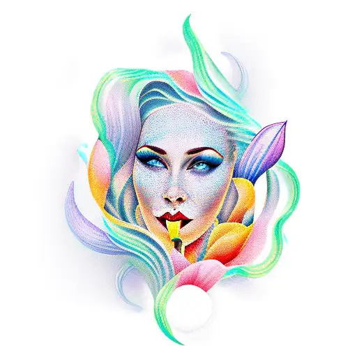 Ocean Waves Tulip Woman