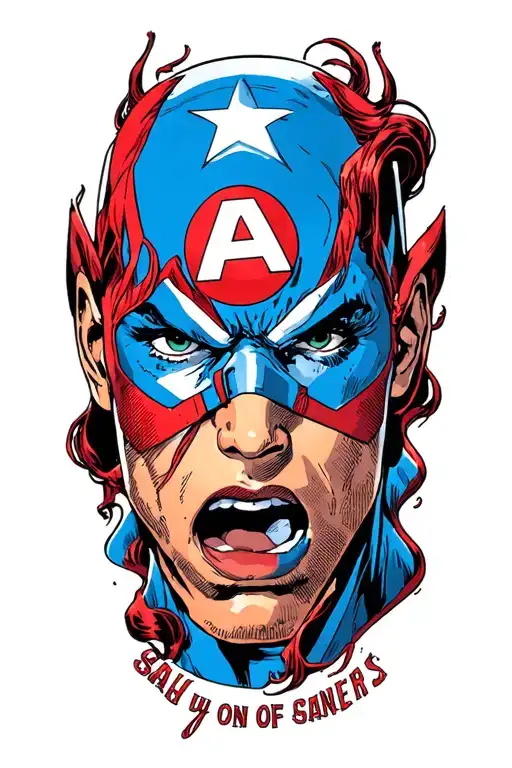 Marvel Vintage Comic Book With Text