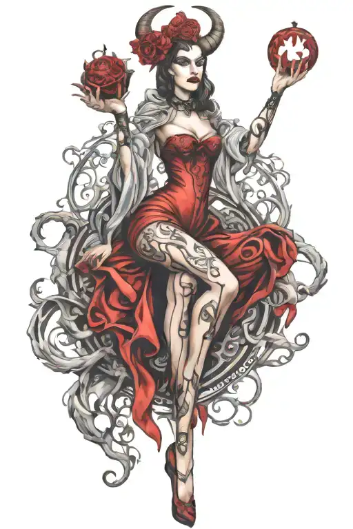 Satanic Woman Full Body