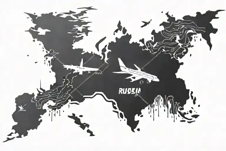 Map Of Russia Airplane Flight