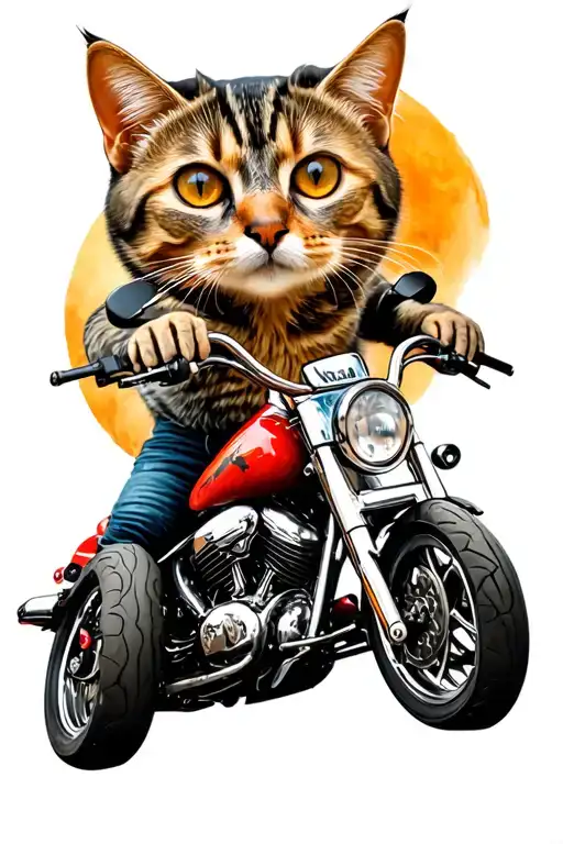 Cat On Ryker Motorcycle Riding