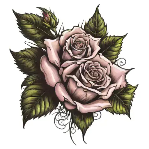 Rose And Weed On Chest