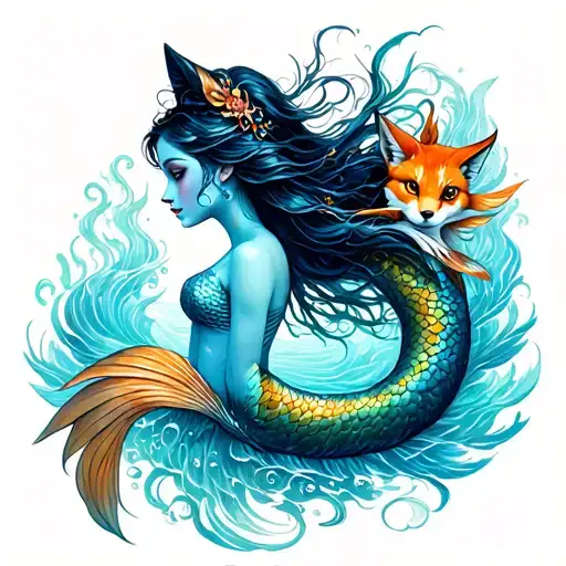 Mermaid And Kitsune