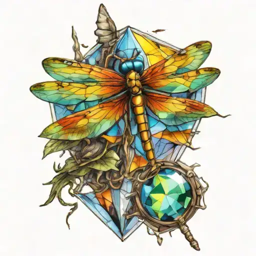 Dragon Fly In A Prism Like The Rockband