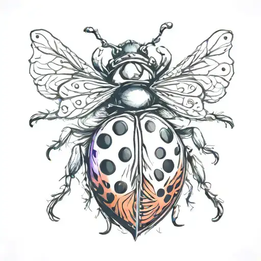 Ladybug Wearing A Hair Bow