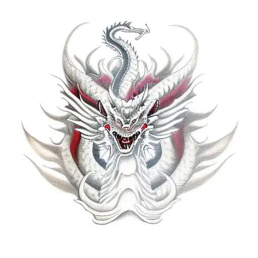 Chinese Dragon Next To Goat Scary