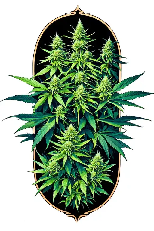 Cannabis Plants Growing Dim Illuminated