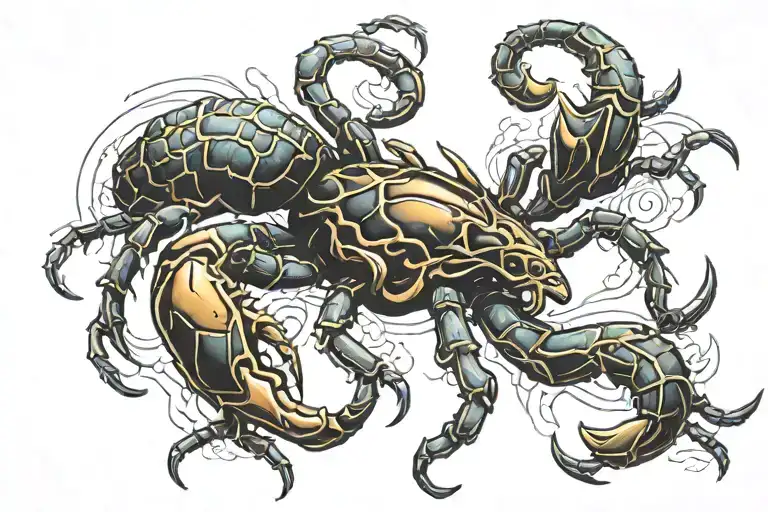 Zodiac Scorpion Crawling