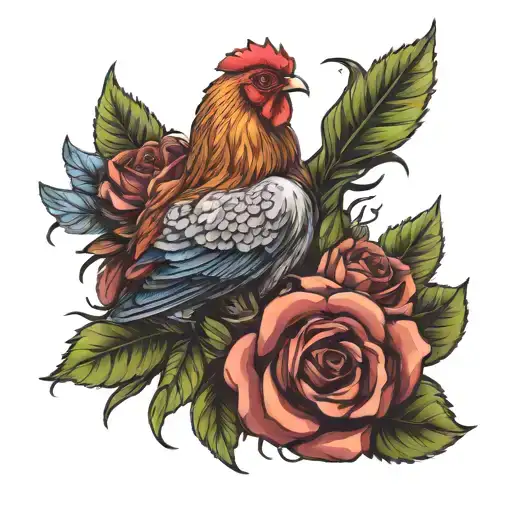 Rose And Weed Chicken Wing