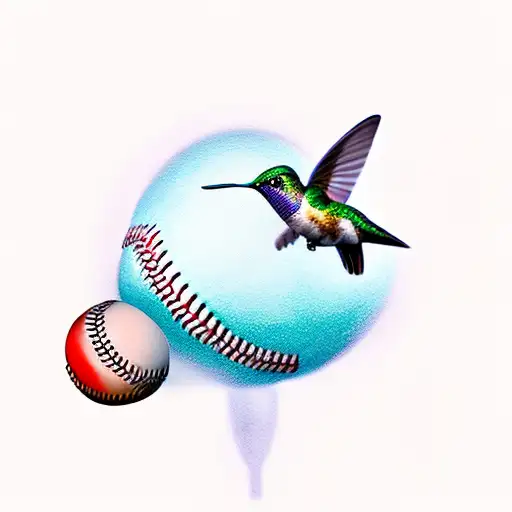 Hummingbird With Baseball