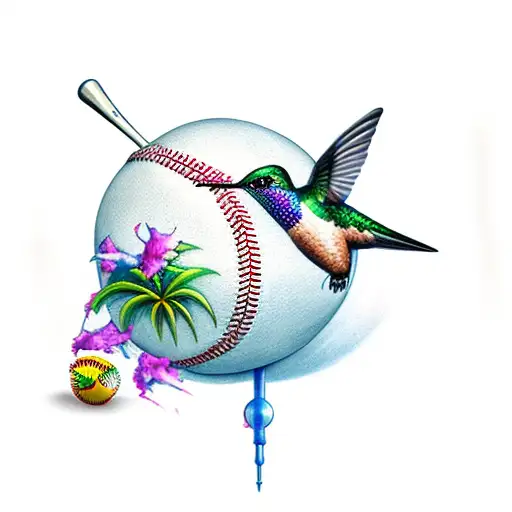 Hummingbird With Baseball