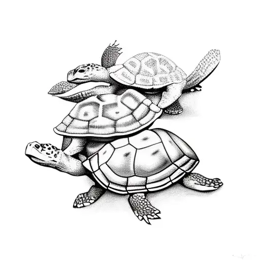 A Group Of Turtles Playing Games And Being Active Together