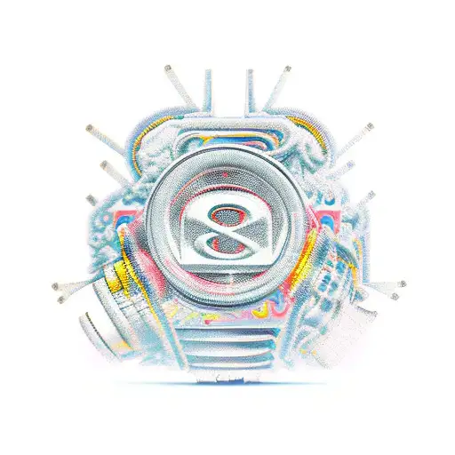 A Car Engine Made Up Of Intricate Money Symbols