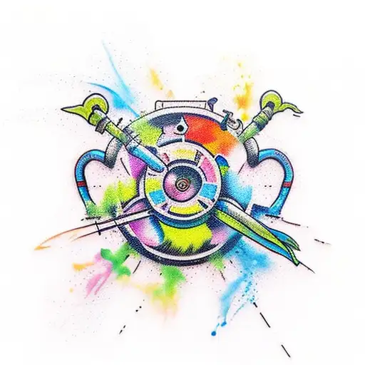 Create A Tattoo Design Inspired By Apex Legends Spray Painting Graffiti On A Fishing Boat