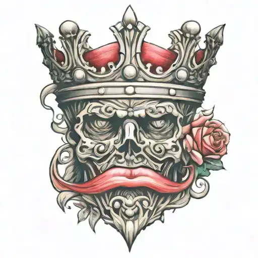 Throat Tattoo Crown With 1998 Under It