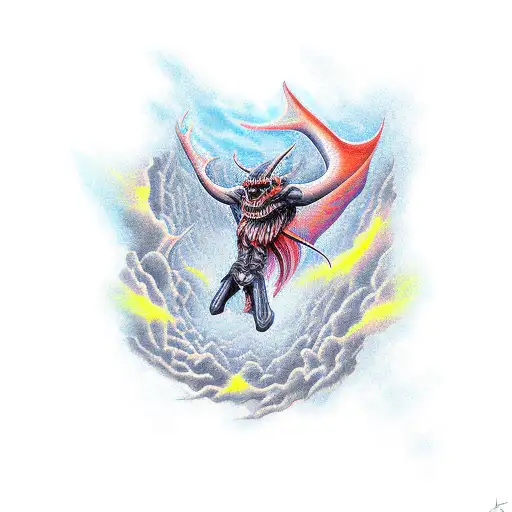 Demon Falling From Sky