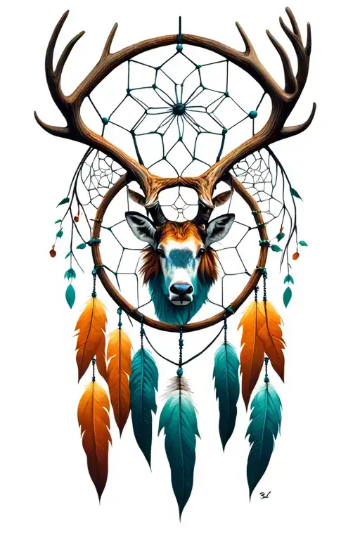 Deer Antler Dream Catcher Entangled