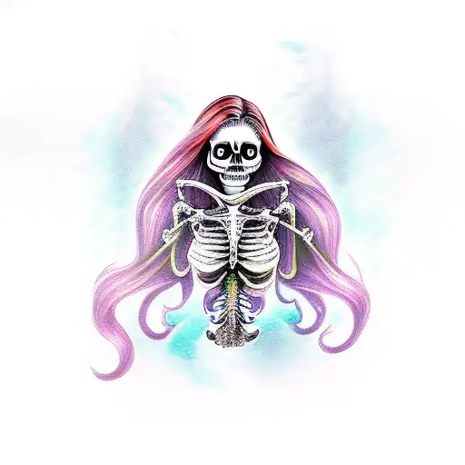 Dark Mermaid Skeleton