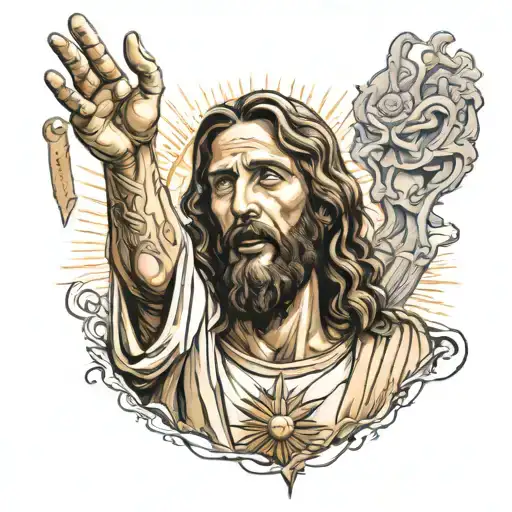 Jesus Giving Middle Finger