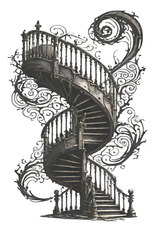 Spiral Staircase Goth Fantasy Dark