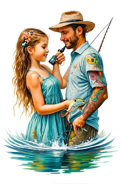 In Memory Daddy Daughter Fishing
