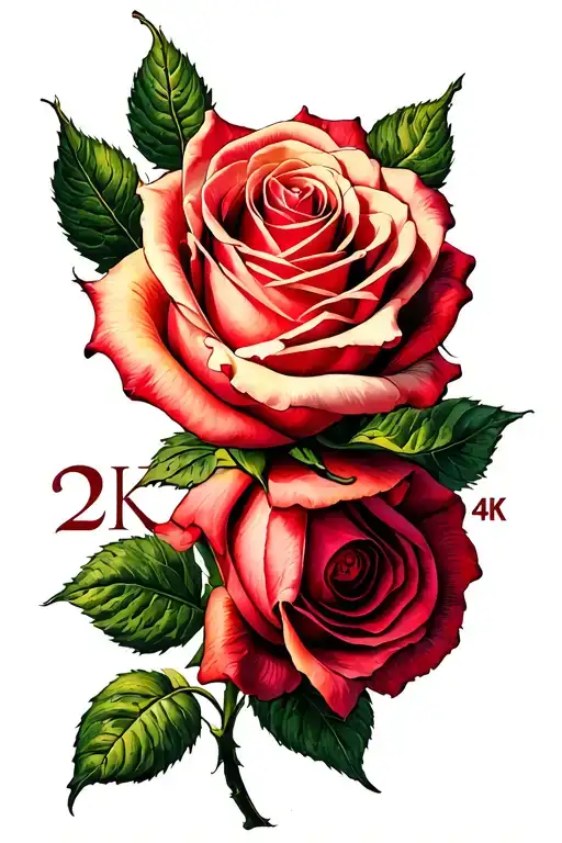 Rose With Roman Number 2008