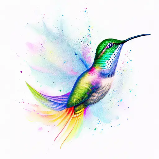 Humming Bird Watercolor