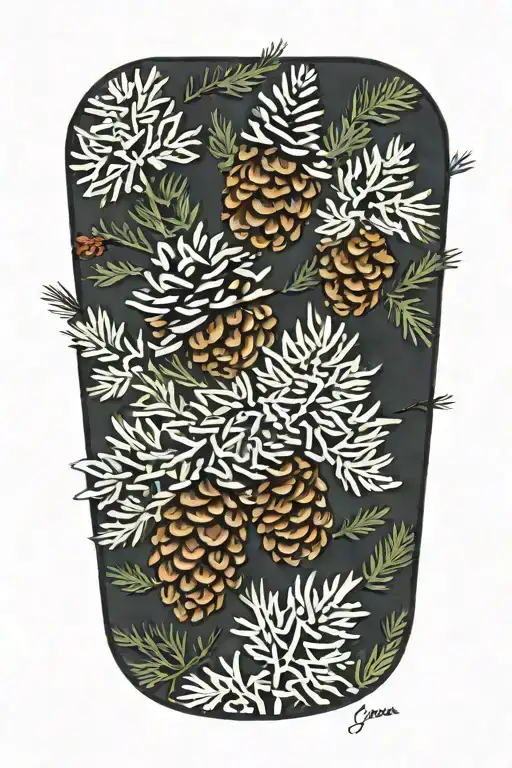Small Pinecones And Pine Trees