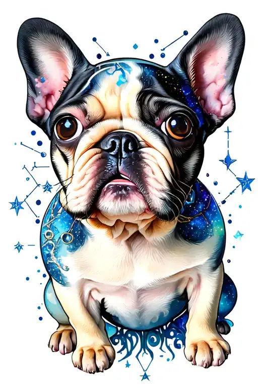 Alchemy Tree Aquarius French Bulldog Constellation Stars