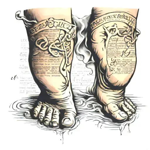 Baby Feet Walking Through Scripture Verses Flowing