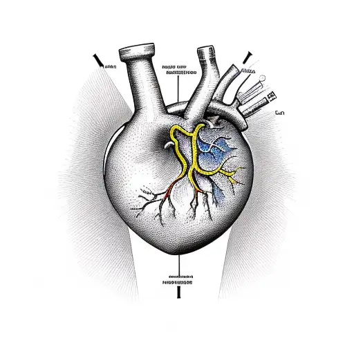 Anatomically Correct Cat Heart With Scientific Equations Around It